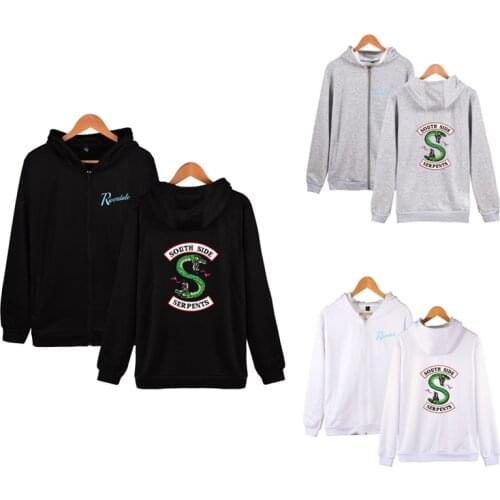 South Side Serpents Riverdale Southside Sweatshirt Hoodies Men Girls Casual Zipper Long Sleeve Top Jacket Coat Hoodie Clothes