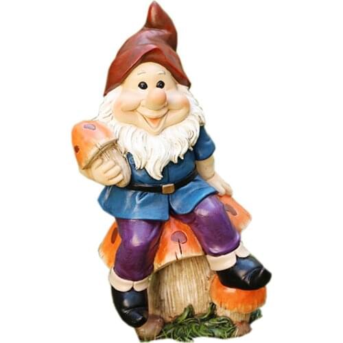 GNOME STATUE GARDEN ORNAMENTS DECORATIONS GNOME FIGURINE FOR GARDEN SCULPTURE