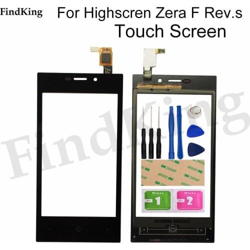 Phone Touch Screen Glass For Highscreen Zera F rev.S Touchscreen Glass Sensor Touch Digitizer Panel Tools 3M Glue