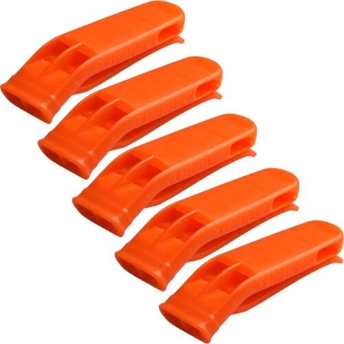 1/5/10pcs PP Plastic Outdoor Camping Hiking Survival Rescue Emergency Loud Whistle Sports Match Double Pipe Dual Band Whistle