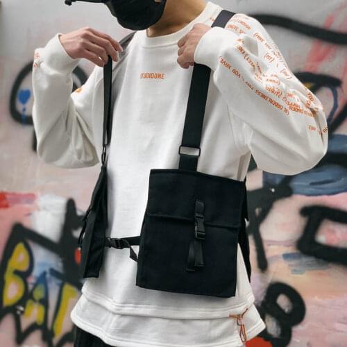 Tactical bag tooling vest multi-pocket function bag hip-hop trend Korean men and women backpack