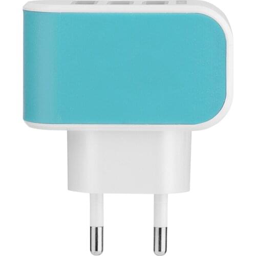 SOONHUA Universal 3 USB Port Mobile Phone Wall Charger Adapter 5V 3.1A Overload Protective Chargers For Home Travel EU US Plug