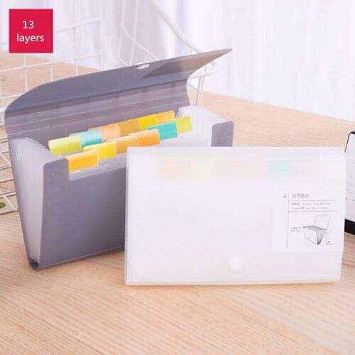 New Arrival Waterproof 13 Layers A6 Bills Tickets Papers Expanding Storage Folder Bag Desktop Organizer School Office Stationery