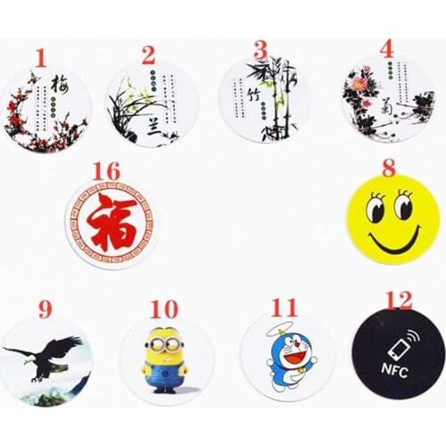 10pcs RFID 125Khz T5577 EM4305 Stickers Writable Anti Metal Interference Copy Tags Proximity Cards Label For Mobile phone