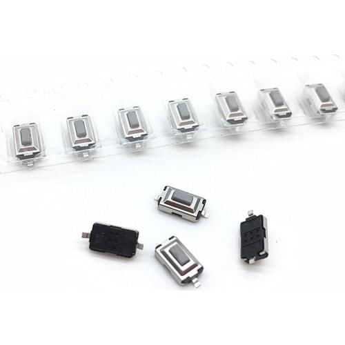 100pcs/lot SMT 3x6x2.5MM 2PIN Tactile Tact Push Button Micro Switch Self-Reset Momentary Gray Button