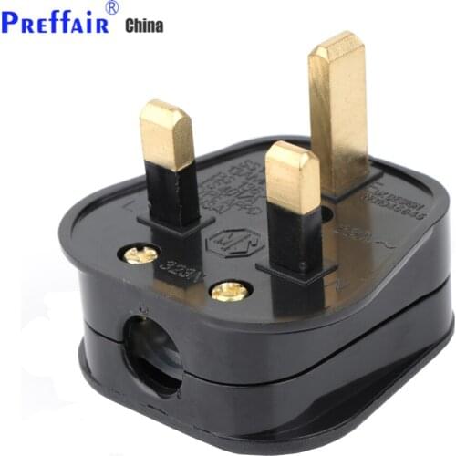 2PCS BP0026 HI-End UK AC Power Cable Power Plug Connector UK 3 Pin Switch 250V 13A AC Power Plug