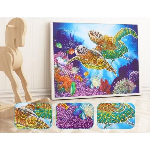 Special Shaped Diamond Painting DIY Diamond Embroidery Partial Drill Cross Stitch Kits Crystal Rhinestone Craft Turtle Pattern