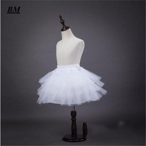 New Stock White Child Kid Petticoat 2019 Wedding Accessories Adjust Short Crinoline Petticoat Bridal Lady Girls Underskirt BM88