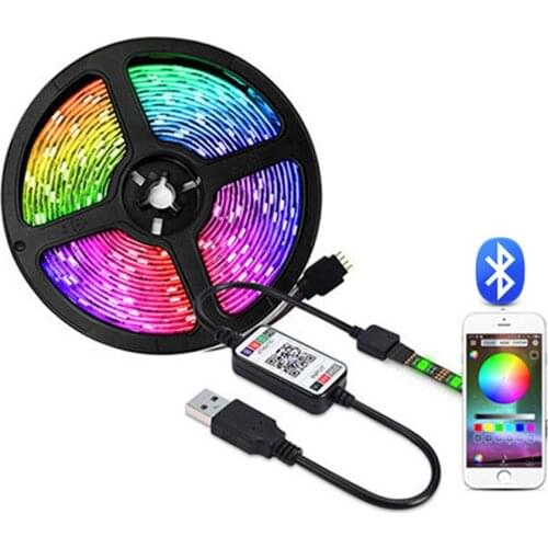 Bluetooth USB Led Strips Lights RGB 5050 Led Lighting Lamp Light Phone APP Control For TV BackLight Festival Party Bedroom