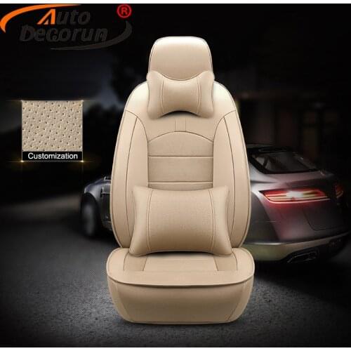 AutoDecorun Genuine Leather Covers Car for Hyundai Genesis Coupe Automobiles Seat Covers Artificial Leather Cushion Accessoires