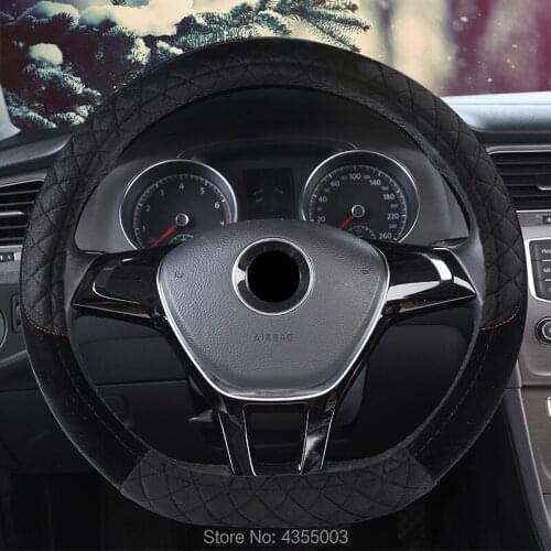 Car Steering Wheel Cover for Volkswagen Golf 7 Golf R MK7 Polo Scirocco 2015 2016 Soft Plush Warm Interior Accessories 7 colors