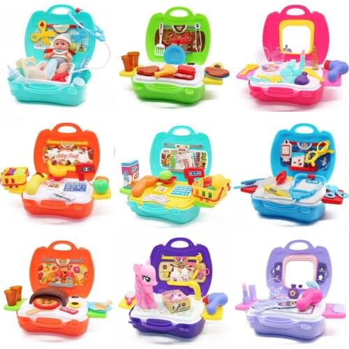 Suitcase Toys Tool Kitchen Medical Makeup Portable Box 2021 Birthday Gift Children Pretend Play Boys Girls Toys For Kids Juguete