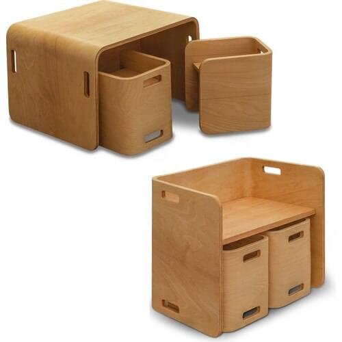 Ens Kids Collection Flexy Wooden Child Table & Chair Set 1 - 5 Years Old