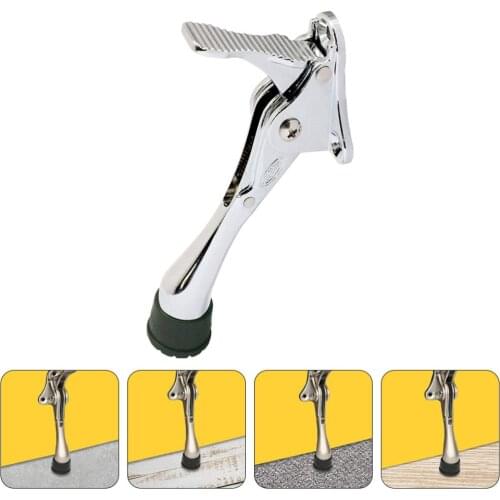 Door Stopper Zinc Alloy Kickdown Door Stop Door Kickstand with Rubber Tip