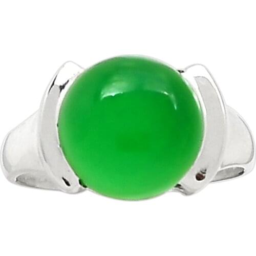 Lovegem Genuine Green Onyx Ring 925 Sterling Silver,Size:7.75, AR2285