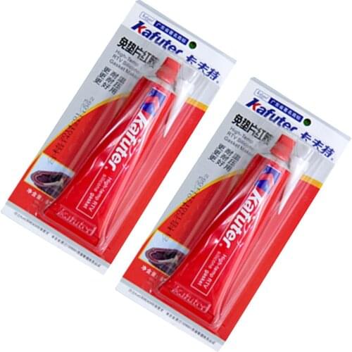 2pc K-588 85g Red Glue Sealant Waterproof And Oil Resistant High Temperature Resistant Vehicle Maintenance Sealing Glue