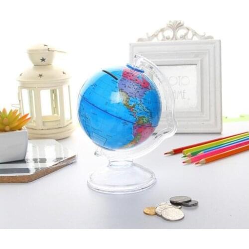 Globe piggy bank geography teaching student coin bank small gift cute decoration creative gift