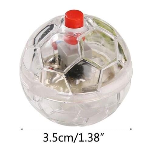 M17D 3 Pcs New Fashion Glowing Transparent Plastic Ball Pet Interactive Toy Funny Training Cat Flash Balls Toys
