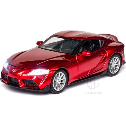 1/32 Toyota GR SUPRA Diecast Alloy Car Model High Simulation Metal Toy With Sound Light Pull Back For Kid Children Collection
