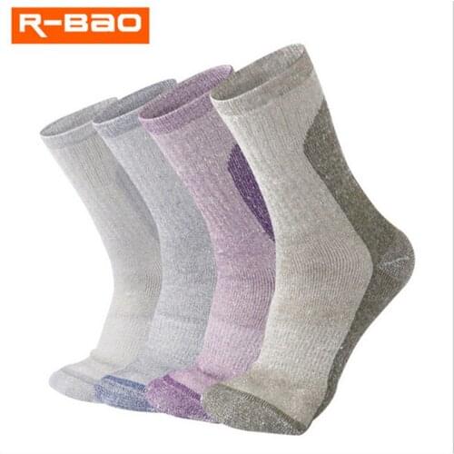 Men Women Sports Socks (2 Pairs/lot) R-BAO RB3308 Wool Warm Male Outdoor Hiking Climbing Socks