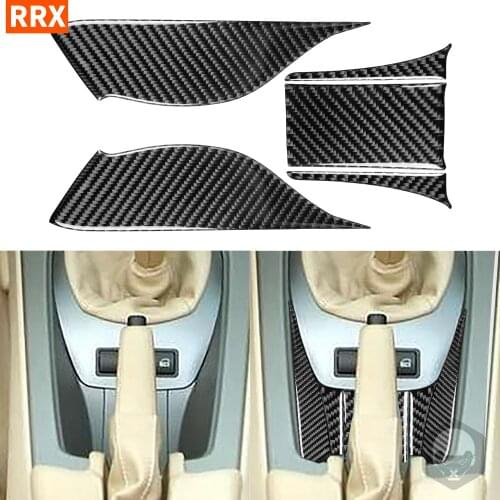 For BMW Z4 E85 2003-2008 Carbon Fiber Stickers Black Color Water Cup Holder Panel Frame Protection Interiors Car Accessories