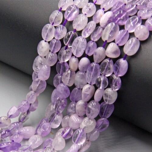 Natural Amethysts Purple Crystal quartz Stone Beads Wholesale Natural pebble freeform quartz beads For Jewelry Making bracelets