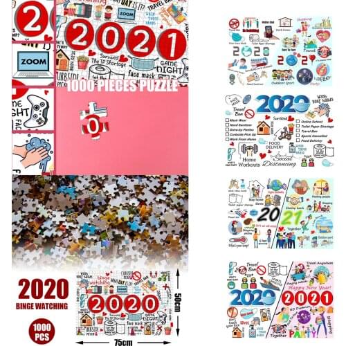 1000pcs Jigsaw Puzzle Adult 2020 Memorial Paper Puzzle Family Game Style2