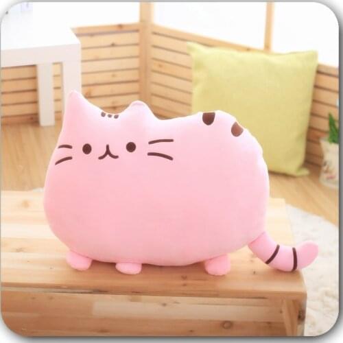 40cm Cookie Cat Pillow Stuffed Cat Toys Biscuits Cat Nap pillow Sofa cushion Plush Dolls Kawaii Cat Birthday Gifts For Friend