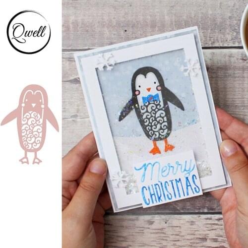 QWELL Cute Penguin Metal Cutting Dies for Scrapbooking and Card Making Paper Embossing Craft New 2019 die cuts