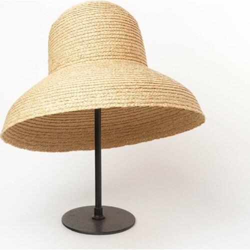 Simplicity Women Summer Big Floppy Hat Raffia Straw Dome Top Cap Wide Brim Sun Hat Sombrero Mujer UV Protection Beach Cap Fedora