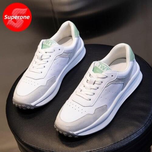 Superone Women Shoes Mix Color Cow Leather Shoes Women Fashion Cool Spring Autumn Shoes Daily Ladies Footwear Size 35-40