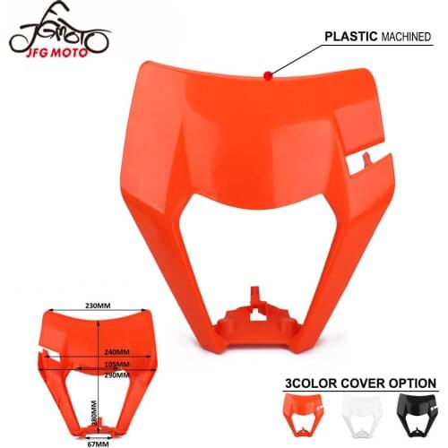Motorcycle Universal Headlight Headlamp Plastic Cover Mask For KTM EXC SXF SX EXCF XCW XCF SMR 125 150 200 250 300 350 450-530