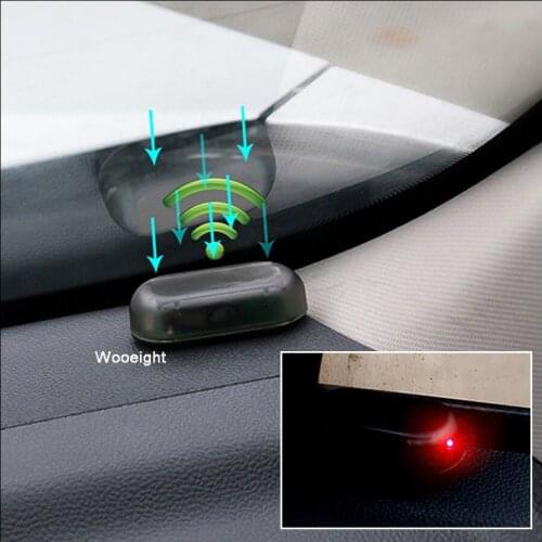 Universal Solar Analog burglar Car Warning Light for Ford Focus kuga Fiesta Ecosport Mondeo Skoda octavia Fabia Rapid Yeti