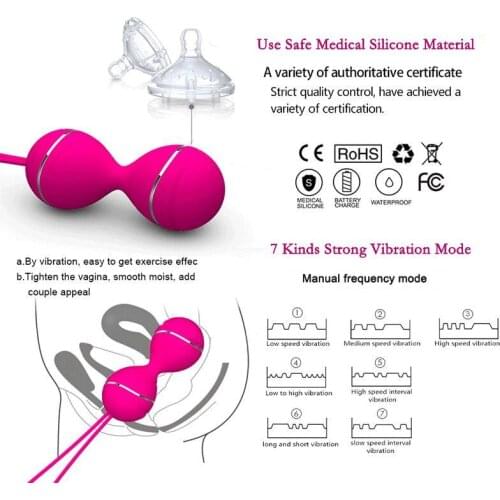 Kegel vagina balls vibrator for beginners remote control geisha balls 7speeds exercise tightenling vagina ball for women sex toy