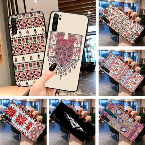 Embroidered Map of Palestine Phone Case for Huawei P20 P30 P40 lite E Pro Mate 40 30 20 Pro P Smart 2020 P10