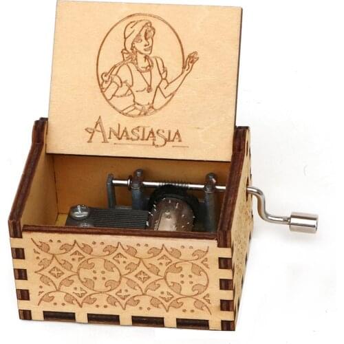 Y-Wooden Carved Musical Box Alice Annas Queen Theme Musical Box For Female friends Decorate Music Boxes Christmas Birthday Gift