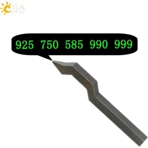 CSJA 925 750 585 999 990 Jewelry Buckle Mark Stamp Tool for Ring Bracelet Earring Metal Steel Punch Mold E177