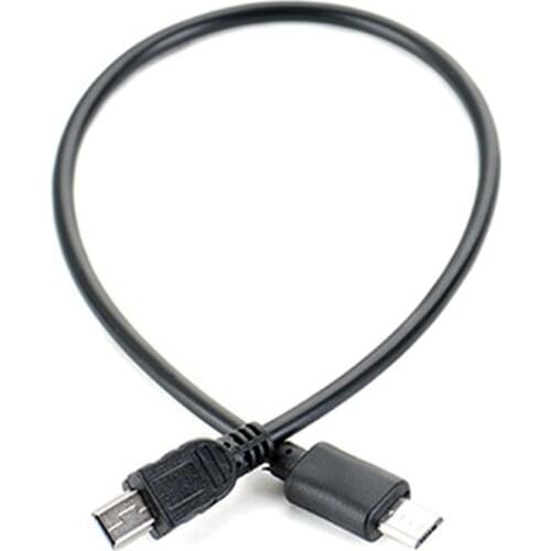 1pc 25cm Micro USB Male To Mini USB Male Data Adapter Converter Cable Cord Data Cable