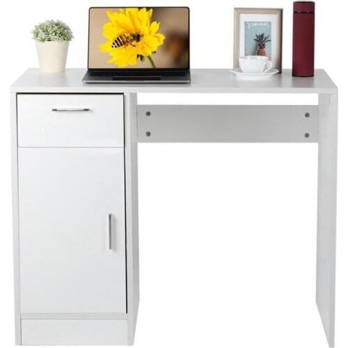 1 Drawer 1 Door Compact Computer PC Laptop Desk Table Workstation Home Office Bathroom Furniture