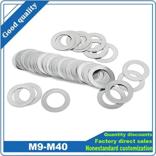 10pcs M9 To M40 DIN988 304 Stainless Steel Ultra Thin Flat Washer Adjusting Ultrathin Shim Plain Gasket Thick 0.1 0.2 0.3 0.5mm