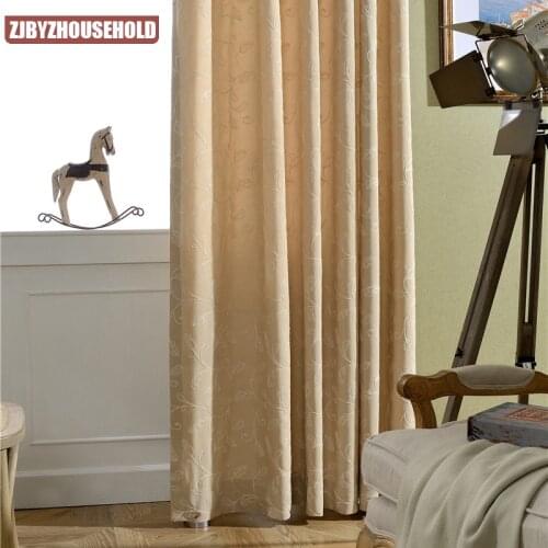 2021 New Yellow Embroidered Light Luxury European Style Blackout Custom Curtains Curtains for Living Dining Room Bedroom