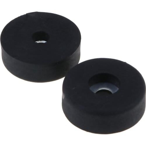 5 Pcs 30x10mm Round Rubber Feet Non-Slip Rubber Furniture Floor Pads Chair Leg Feet Wood Floor Protectors, Black