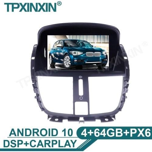 Android 10 4+64G Car Player 2 Din Head Unit For Peugeot 207 2008 - 2014 Car GPS Navi Tape Recorder DSP Radio Multimedia
