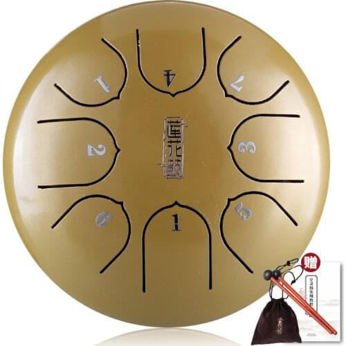 Tongue Drum 6 Inch Steel Tongue Drum Set 8 Tune Hand Pan Drum Pad Tank Sticks Carrying Bag Percussion Instruments Accessories