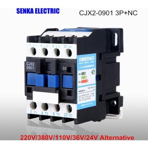 CJX2-0901 3P+NC 9A Motor Control AC Contactor LCD-0901 380V 220V 110V 36V 24V