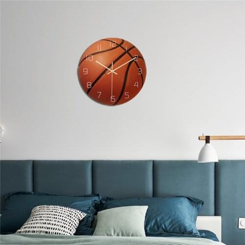 Home decoration accessories for living room wall clock Basketball Clock Wall Home Decor Modern Design Sports Art Deco