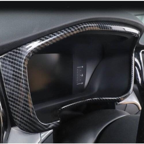 Carbon Fiber Color Dashboard Frame Decoration Cover Trim For Volvo XC60 2018-2021 Car Styling Interior Accessories