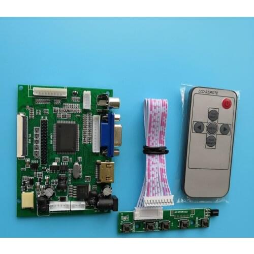 For 9.0" 50pin 2AV+ VGA LCD AT090TN10 800(RGB)×480 panel remote HDMI-compatible Driver Controller Board Kit monitor