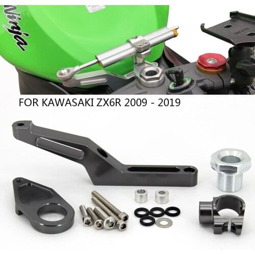 For KAWASAKI ZX6R ZX-6R 2009-2019 Motorcycles Adjustable Steering Stabilize Damper Bracket Mount Support Kit Accessories