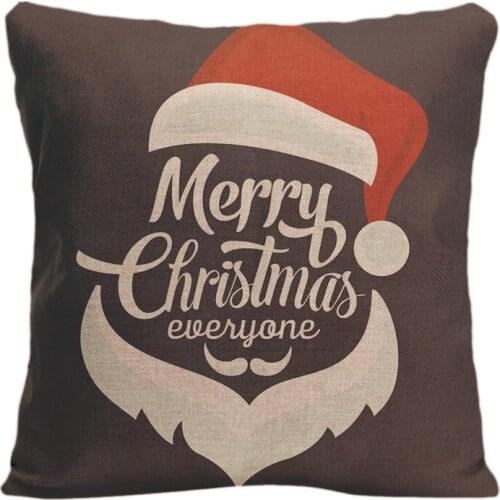 Cotton Linen Merry Christmas Throw Pillow Case Decorative Cushion Cover Pillowcase Customize Gift By Lvsure For Car Sofa Seat